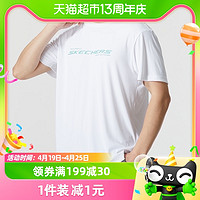 SKECHERS 斯凯奇 运动T恤新款男士圆领短袖T恤衫P224M029-0019