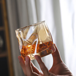 北厝 磨砂玻璃杯网红水杯子ins风简约北欧啤酒杯喝茶杯家用