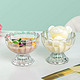 贝柚 雪糕杯玻璃透明冰激凌杯甜品沙拉碗家用酸奶杯果汁奶昔杯子 随机发1个 100ml