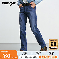 Wrangler 威格 ICONs系列2020秋冬修身中腰直筒牛仔裤W21371E60M78（29/32、中蓝色洗水）