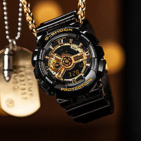 CASIO 卡西欧 黑金G-SHOCK经典系列防水运动男表GA-110GB-1A