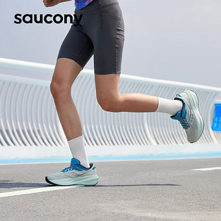 Saucony索康尼胜利21女跑鞋缓震透气训练跑步运动鞋子Triumph胜利21 兰灰20 36