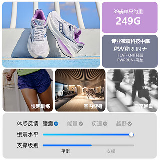 Saucony索康尼胜利21女跑鞋缓震透气训练跑步运动鞋子Triumph胜利21 白紫31（色） 37