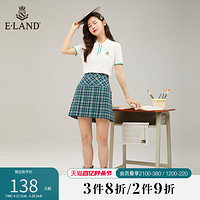 E·LAND 衣恋 eland衣恋2021年夏季新款高腰少女百褶半身裙女士