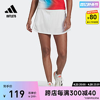 adidas 阿迪达斯 透气凉爽干爽网球运动短裙女装adidas阿迪达斯官方outlets HC7708