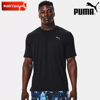 PUMA 彪马 黑色短袖男2024夏季新款男士运动健身衣半袖跑步速干T恤