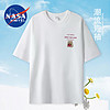 NASA MARVEL 2024新款200克纯棉白色T恤男女同款短袖打底衫内搭ins纯棉半袖 G52 L
