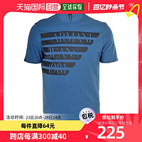 EMPORIO ARMANI 香港直发EMPORIO ARMANI阿玛尼男士蓝色短袖徽标T恤3Y6T19J00Z