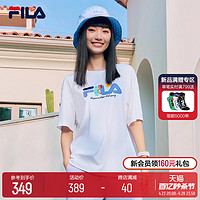 FILA 斐乐 官方女子短袖T恤夏季休闲印花百搭打底叠穿宽松半袖上衣