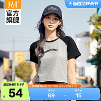 361° 361运动t恤女2024夏季新款速干休闲短袖上衣薄款透气圆领短T女款