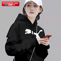 PUMA 彪马 卫衣女2022新款休闲宽松运动服经典黑色连帽套头衫599197