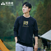 Pioneer Camp 拓路者 纯棉长袖t恤男士2024春季新款潮流男装印花圆领上衣打底衫