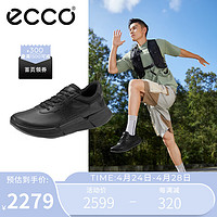 ecco 爱步 男运动鞋 轻便透气户外缓震跑步鞋 健步2.2系列830764 黑色43