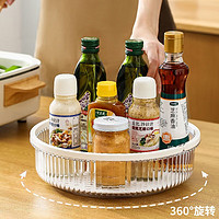 家の物语（KATEI STORY）日本置物架厨房用品调味瓶收纳盘旋转收纳盒调料瓶佐料瓶托盘架 升级款 带沥水盘