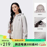 骆驼(CAMEL)户外软壳衣款防泼水保暖亲肤长袖外套夹克女 A0W118142A 橡木灰女款