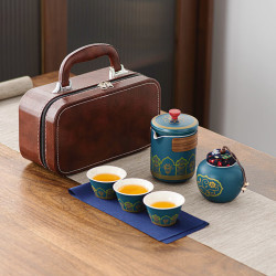 便携式功夫茶具 1壶3杯+收纳包