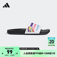 adidas ADILETTE COMFORT休闲简约百搭拖鞋男女阿迪达斯轻运动 白色/红色/橙色/黄色/蓝/粉/紫 42(260mm)