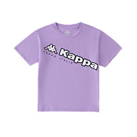KAPPA KIDS2024儿童休闲短袖男女童短袖背中大童夏季休闲T恤   紫色 150
