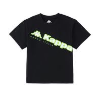 KAPPA KIDS2024儿童休闲短袖男女童短袖背中大童夏季休闲T恤   黑色 150