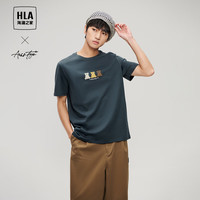 HLA 海澜之家 短袖T恤萌熊系列潮流冰爽棉凉感短袖t恤男HNTBJ2U398A