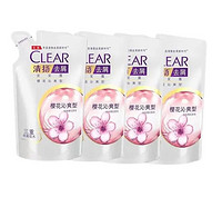 CLEAR 清扬 洗发露 净爽去屑樱花持久留香洗发水 200g*4袋