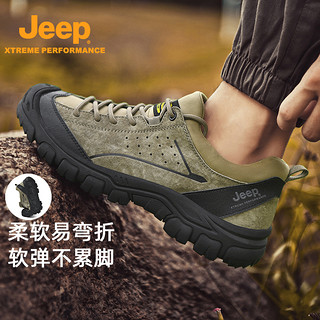 Jeep 吉普 官方新款户外防滑徒步鞋男耐磨抓地登山鞋轻便舒适休闲鞋