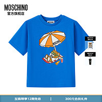 MOSCHINO莫斯奇诺24春夏儿童Summer Teddy Bear平纹针织大码 T 恤 蓝色 4A