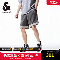 杰克·琼斯（JACK&JONES）夏季NBA联名布鲁克林篮网队刺绣潮运动宽松短裤男22429F021 E39 暗灰色 E39 暗灰色 165/72A/XSR