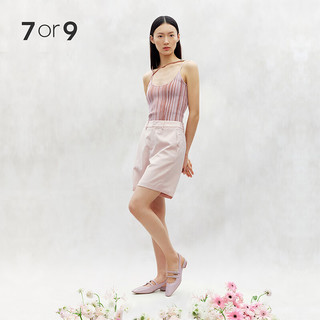 7or9紫荆 包头后空凉鞋女紫色漆皮单鞋低跟2024春空气棉 紫荆 36