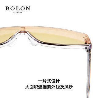 暴龙（BOLON）眼镜王鹤棣同款潮流飞行员大框太阳镜墨镜男女 BL5079A16 A16-黑橘色(非偏光)