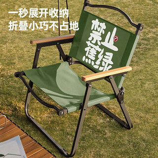 奥然 户外折叠椅克米特椅子露营野炊椅折叠椅绿色便携式椅子