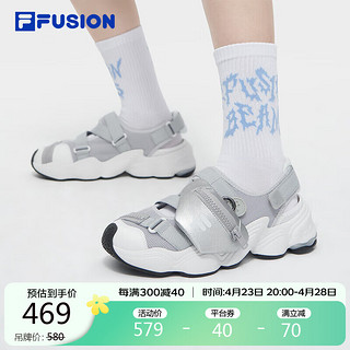 FILA 斐乐 FUSION斐乐潮牌女鞋运动凉鞋2024夏休闲运动鞋怪兽鞋