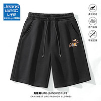 JEANSWEST LIFE 真维斯男士休闲短裤夏季纯棉吸汗透气裤子美式潮牌学生宿舍五分裤