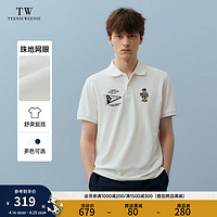 Teenie Weenie Men小熊男装POLO衫白色2024年夏季休闲翻领短袖 白色 170/M