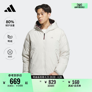 adidas 阿迪达斯 轻运动陈晓同款男冬季600蓬双面穿保暖鸭绒羽绒服