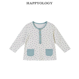 happyology英国春季儿童男女童长袖睡衣宝宝空调服家居服套装 本白 59cm