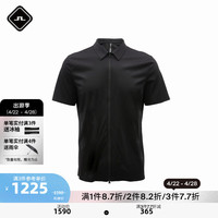 金林德伯格(J.Lindeberg)春夏男士商务黑色拉链短袖衬衫52422A005 RPR黑色 175/96A/M