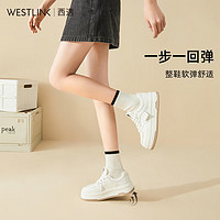 WESTLINK 西遇 女士面包小白鞋