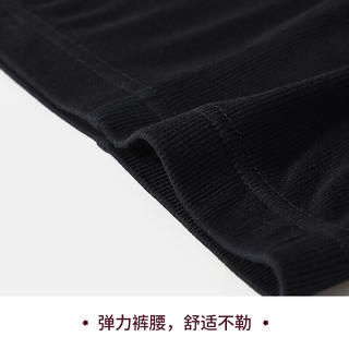 Lavi童装女童裤子儿童打底裤亲肤中大童裤两条装 黑色+白色 110