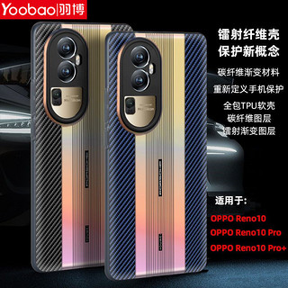 百亿补贴：Yoobao 羽博 适用OPPO Reno10Pro全包手机壳 TPU软边碳纤维硬壳新款保时捷