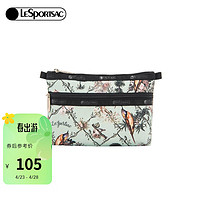 LeSportsac 乐播诗新款包包女包纯色简约零钱包实用通勤手拿包零钱包 花间鸟鸣