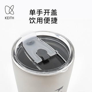 keith 铠斯 纯钛真空保温车载杯户外钛水杯双层隔热咖啡杯便携轻量Ti3151