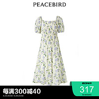 PEACEBIRD 太平鸟 女装2023年夏季新款花卉纹样连衣裙A1FAD2G05
