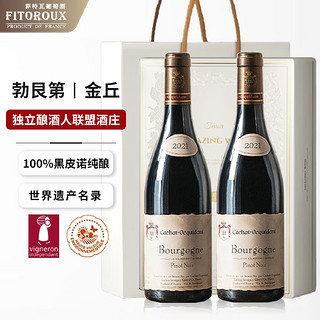 菲特瓦 法国原瓶进口AOC干红葡萄酒红酒礼盒送礼 经典单一纯酿系列双支装