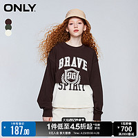 ONLY 早春潮流休闲字母圆领宽松套装卫衣女|12339S019