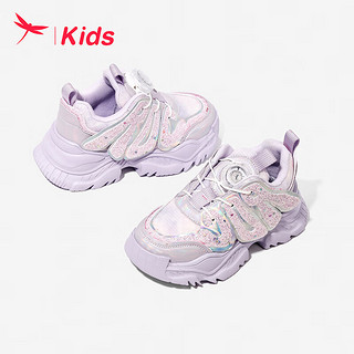 红蜻蜓红蜻蜓儿童24年运动鞋女童时尚运动跑鞋 紫色 26-37 27