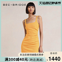 BECBRIDGE 肯豆同款显瘦短款吊带连衣裙2024新款女夏显瘦百搭甜辣