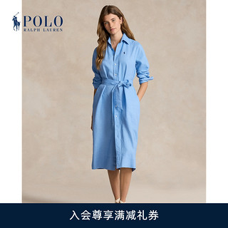 RALPH LAUREN 女装 24年夏配腰带亚麻连衣裙RL25503