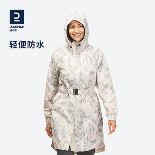 DECATHLON 迪卡侬 防水夹克女长款防雨防风透气户外雨衣ODT2