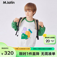M.Latin/马拉丁童装儿童卫衣24春男大童插肩袖印花卫衣 森林绿 150cm